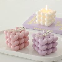 Creative Valentine 39;s Day gift Heart shaped geometric scented candles home decoration ornaments wedding gifts birthday candle