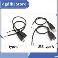 Dgdfhj Shop 2/4 Pin USB Female Jack Usb type C Male Female Connector Power Supply Data Line Charging Cable Extension repair wire diy Cord