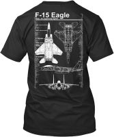 เสื้อยืดผู้ชายลายเครื่องบินรบนกอินทรี F-15เสื้อยืดผ้าฝ้ายแขนสั้นท็อปส์ซูคอรอบใหม่สำหรับฤดูร้อนเสื้อยืดแบรนด์เสื้อยืดผู้ชายใส่ได้ทั้งชายและหญิง Xs-3xl สไตล์ป๊อป