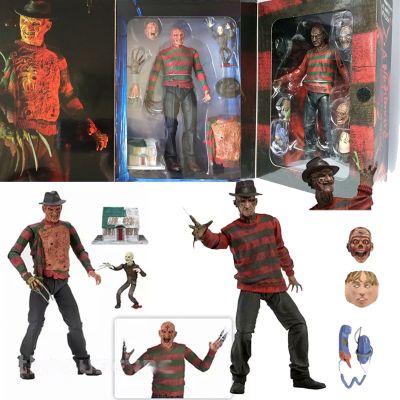 NECA Freddy Krueger Action Figure Collectible Model Toy Halloween Christina Horror Decoration Gift Move Figure