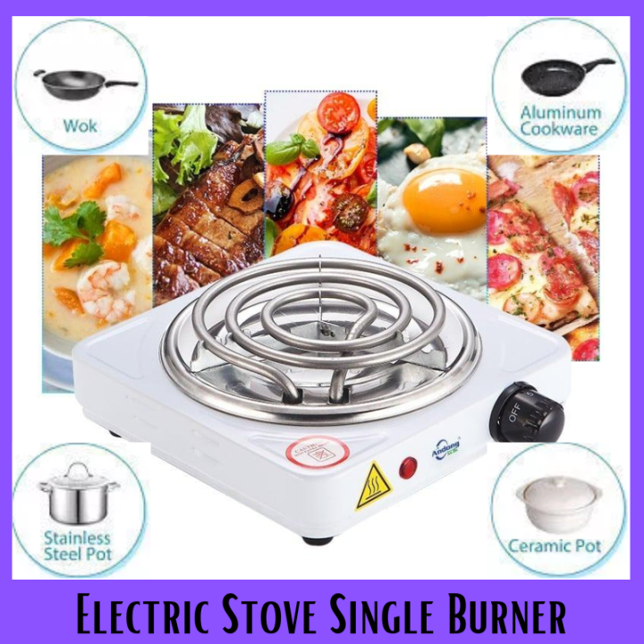 Electric Burner,1000W Stainless Steel Portable Single Tube Electric Stove  Home Electric Stove US Plug 110V 