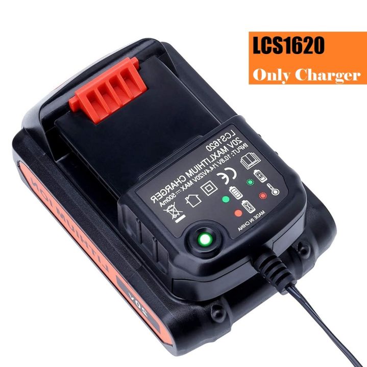 Battery Charger for Black-Decker 10.8V 14.4V 20V LBXR20 LB20 LBX20 LBX4020  Electric Drill Screwdriver Tool,EU Plug 