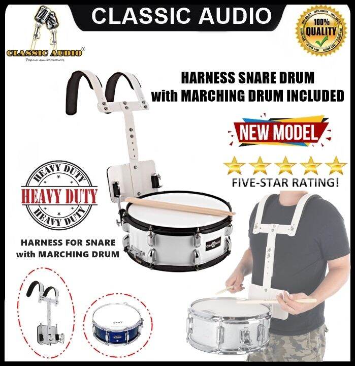 CLASSIC AUDIO Harness Snare Drum with Marching Drum Included |Best Gift ...