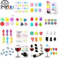 Silicone Red Wine Glass Identification Marker Charm Shot Glass Cup Labels Tag Signs Party Food Drinks Bar Accessories Tool