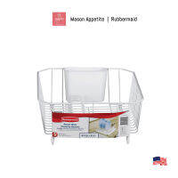 742264 Rubbermaid White Twin Sink Dish Drainer ตะแกรงผึ่งจานโครเมี่ยมสีขาว รับเบอร์เมด