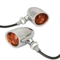 Chrome Retro Turn Signals For Kawasaki Vulcan Classic MeanStreak Nomad 1600 1500