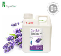 Sanilair Deodorizing spray Organic Essential Lavender, France 1 Liter สเปรย์กำจัดกลิ่น น้ำมันหอมระเหยออร์แกนิคกลิ่นลาเวนเดอร์