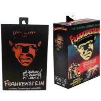 NECA Frankenstein สี รุ่นคู่สีดำและสีขาว 7 โมเดลรูปตุ๊กตานิ้วเคลื่อนย้ายได้