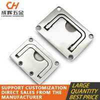 XK601 stainless steel panel handle  90 degree folding handle  mirror polished concealed buckle  industrial hatch cover handle Door Hardware Locks