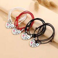 【CW】 2pcs/set Fashion Splicing With Big Little Sis Letters Friend Adjustable Bangle Accessories Gifts