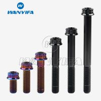 ✳✸☌ Wanyifa Titanium Ti Bolt M8x15 20 25 30 35 40 45 50 55 60 65 80mm 12Points Flange T40 Torx Head Screw for Motorcycle Refitted