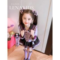 CUI YI SHOP Clothing Kuromi 2023 New Childrens Temperament Jacket and JK Baby Skirt