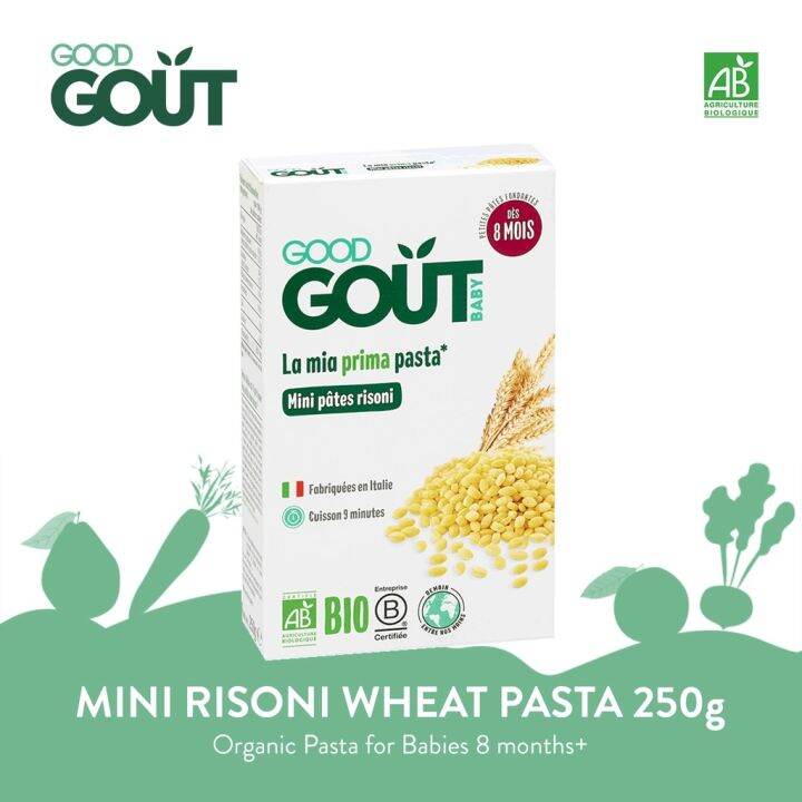 GOOD GOUT Mini Risoni Wheat Pasta 250g Organic for 8 months Lazada PH