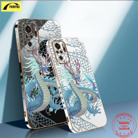 [NANU] เคสสำหรับ Xiaomi Redmi Note 9 9S 10S 10X Pro Max 4G Lite 9T 10T 10T Poco M2 M3 Pro 5G มังกรที่น่ารักนิ่มกรอบคู่แบบสว่าง