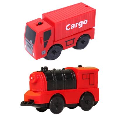 Train Toy Battery Powered Engine Train Kids Wooden Railway Electric Train Compatible For Wooden Track Funny Game Gift For Boys