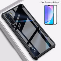 [กระจกเทมเปอร์] LANLIN สำหรับ OPPO F9 F15 F17 OPPO F9 Pro F17 Pro กันกระแทกป้องกันเคสโทรศัพท์-ถุงลมนิรภัยกันชนเทคโนโลยีเคสใสสำหรับ OPPO F9เคสโทรศัพท์