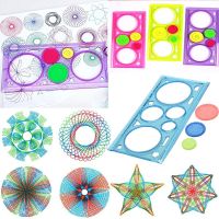 1pc Geometric Ruler for Students Stationery Mathematics Drawing Tool Learning Painting Kit Children Puzzle Toys Spirograph Art Rulers  Stencils