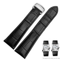 Watch Band for Cartier Tank Leather Watch Strap Mens Claire Leather Belt London Solo Mechanical Watch Accessories 25mm