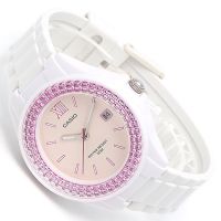 นาฬิกา Casio Standard รุ่น LX-500H-4EVDF นาฬิกาผู้หญิง สายเรซิ่นสีขาว หน้าปัดชมพูสุดน่ารัก - มั่นใจ ของแท้ 100% ประกันศูนย์ 1 ปีเต็ม