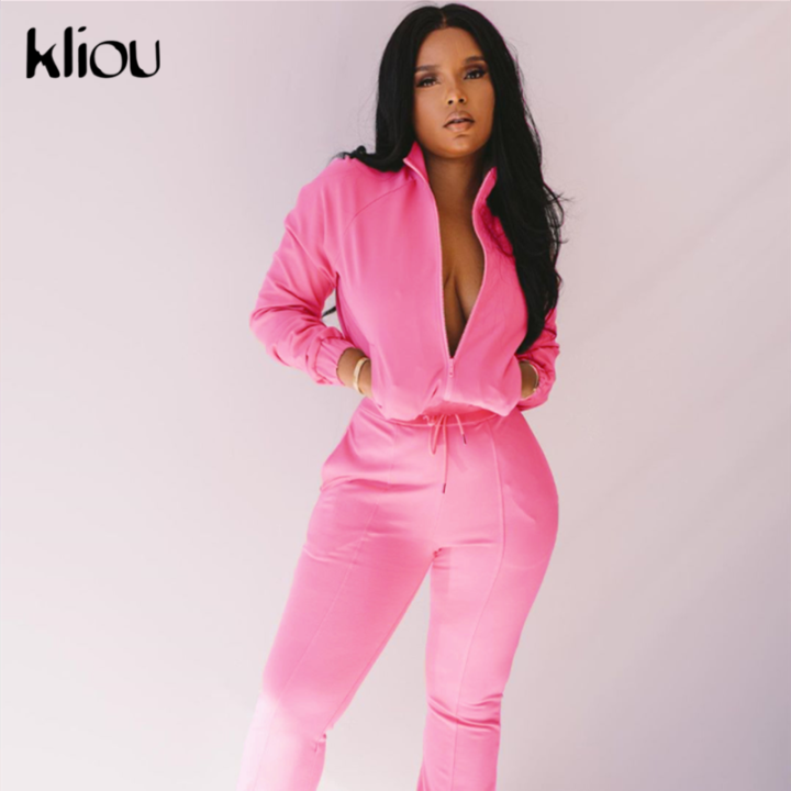 kliou-solid-casual-two-piece-set-women-zipper-long-sleeve-top-and-bandage-flare-pants-matching-set-spring-active-workout-outfits