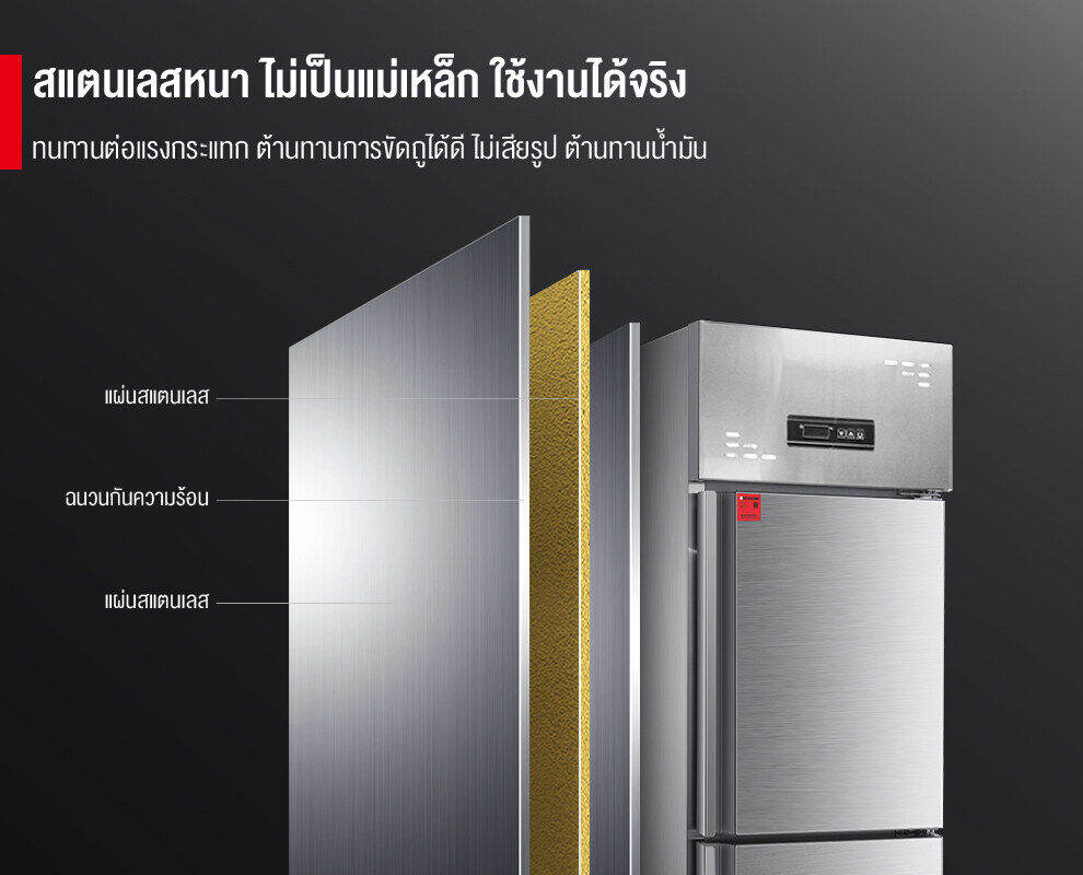IK ตู้แช่แข็ง ตู้เย็นสองประตู ตู้เย็นเชิงพาณิชย์ความจุขนาดใหญ่ ประกัน