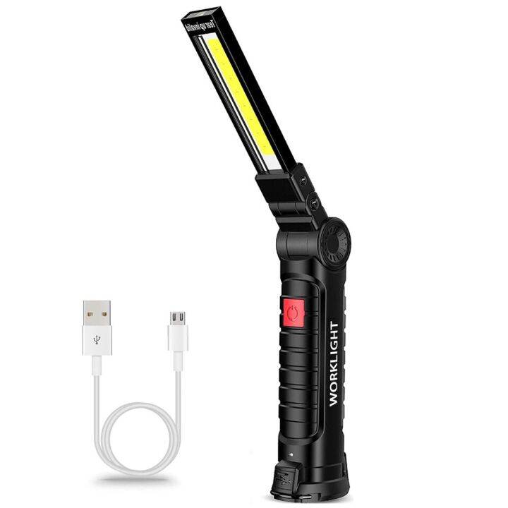 new-cob-led-tactical-flashlight-usb-rechargeable-torch-waterproof-work-light-magnetic-lanterna-hanging-lamp-for-night-lighting-rechargeable-flashlight