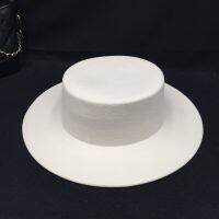 Wool Felt Womens Hats White Wide Brim Fedoras for Wedding Party Church Hats Fedora womens caps