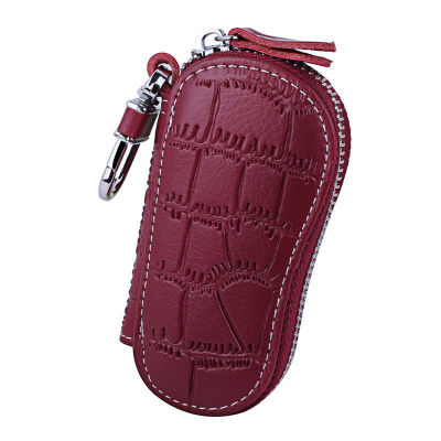 【CW】Genuine Leather Keychain Holder Organizer Wallet EDC Case Car Automobie Key Pouch Men Women Housekeeper Keys Bag