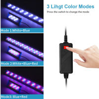 ไฟตู้ปลา LED เต็มสเปกตรัมไฟตู้ปลา4W หลายสีน้ำจืดน้ำเค็มพืชโคมไฟสีขาวสีฟ้าสีแดง LEDs