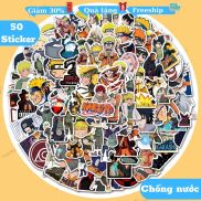 50 Hình dán Sticker Naruto chống nước trang trí điện thoại laptop vali xe