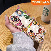 YIWESAN เคสปลอกสำหรับ Samsung Galaxy F62 M62การ์ตูนทอยสตอรี่ดีไซน์ใหม่ด้านข้างเป็นซิลิโคนเคสมือถือขอบสี่เหลี่ยมเคสนิ่มกันกระแทกเคสกันกระแทกกล้องฝาปิดเลนส์เต็ม