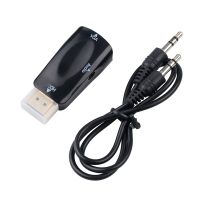 ▬ Kebidu Male to Female Converter Adapter With Audio Cable HDMI-compatible to VGA for PC Laptop Tablet Support 1080P HDTV Adapter