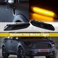 Black Fender Lamp Fit For MINI R60 R61 COUNTRYMAN PACEMAN 10 17 Car Dynamic Side Marker Light Turn Signal Indicator Assembly 12V