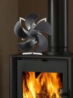 5-blade Fireplace Fan Quiet Safe Heat Powered Stove Fan Eco Friendly Quiet Fan Home Efficient Heat Distribution