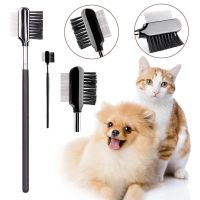 Pet Eye Comb Brush Pet Tear Stain Remover Comb Double-Sided Eye Grooming Brush Removing Crust Mucus for Small Cat Dog Supplies Brushes  Combs