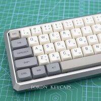 120คีย์ปุ่มกด PBT  XDA ความสูงโปรไฟล์สีย้อม-ย่อยส่วนบุคคลสีขาวเทาญี่ปุ่นพวงกุญแจภาษาอังกฤษญี่ปุ่นสำหรับสวิตช์ MX คีย์บอร์ดแบบกลไก