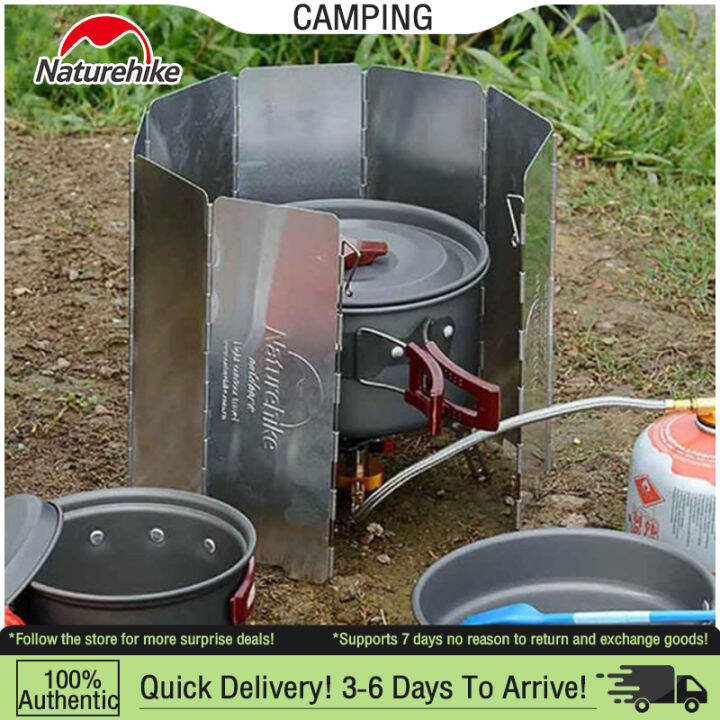 Naturehike Ultralight Outdoor Foldable Wind Shield Windscreen 8 Plates