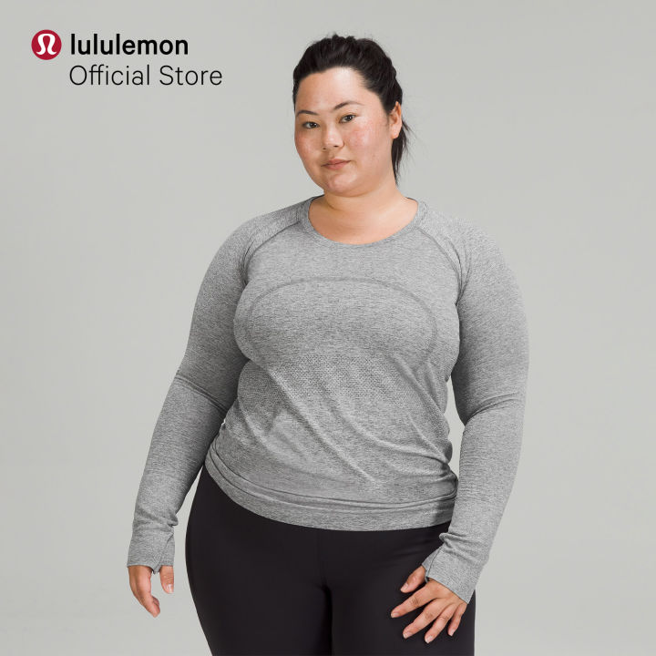 Lululemon Swiftly Tech 2.0 Long-sleeve Stretch-knit Top - Slate White