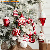 [Timmo House]2PCS Christmas Tree แขวนเครื่องประดับสำหรับเด็กตกแต่งคริสต์มาสสำหรับของขวัญปีใหม่ Xmas Home Decor