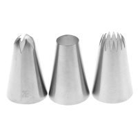 【hot】 3Pcs Icing Piping Pastry Nozzle Tips Decorating Set