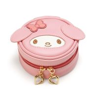 พุดดิ้งกระเป๋าสตางค์น่ารักแมวเหมียวกระเป๋าใส่เหรียญ Sanrio My Melody Kuromi Cinnnamoroll กระเป๋าใส่หูฟังกล่องเก็บเครื่องประดับที่เก็บทรงกลม