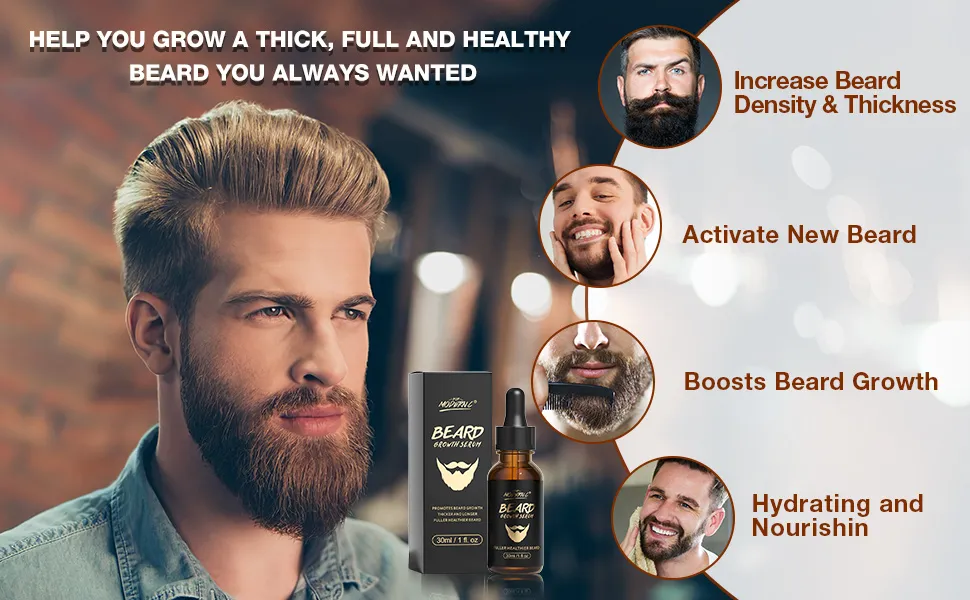 POP  Beard Growth Oil With Biotin Caffeine for Men Beard Growth  Serum Stimulate Beard Growth Promote Hair Regrowth Facial Hair Treatment  Full Longer Masculine Thick Male Beard Gift 30ml | Lazada