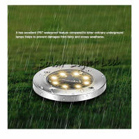 ไฟสีส้ม Solar Garden Light 8LED  ฝังพื้นโซล่าเซลล์