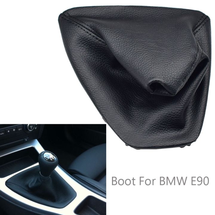 hot-stick-knob-lever-shifter-e90-e91-e92-e93-with-gaiter-boot-real-leather-dust-proof-cover