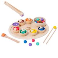 Kids Color Sorting Toy Wooden Balls Color Matching Toy Multi-Purpose Learning Toy for Outdoors Travel and School awesome