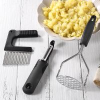 Stainless Steel Kitchen Small Tools Mashed Potatoes  Manual Mesh Masher  Household Peeler  Potato Cutter  Kitchen Accessories Graters  Peelers Slicers