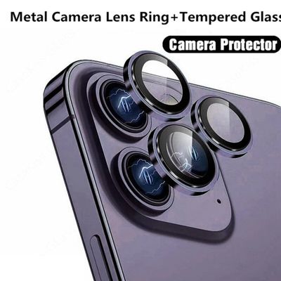 For iPhone 14 13 Pro Max Metal Camera Lens Ring Glass Camera Lens Protectors for iPhone 14 13mini 13pro 14plus 14pro Camera Film