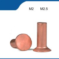 GB869 Copper Countersunk Head Solid Rivets Percussion Flat Cone Head Solid Rivets Copper Solid Rivet M2 M2.5 100PCS