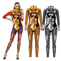 The Wonder Is Magic Woman รูปแบบภาพยนตร์3D พิมพ์บอดี้สูทเซ็กซี่ Superhero แขนยาว Halloween Party Cosplay Jumpsuit