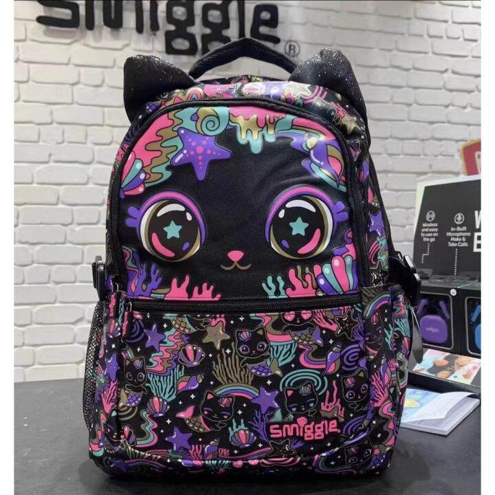 New Smiggle Backpack Cute Cat Classic backpack kids school bag for ...